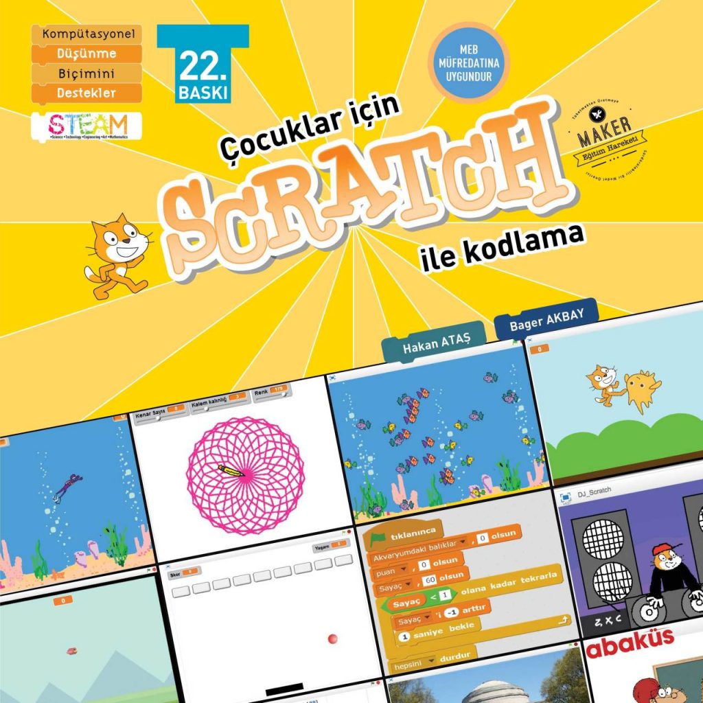 Bilişim Teknolojileri ve Yazılım - Abaküs Yayınları - Çocuklar için Scratch ile Kodlama Kitabı